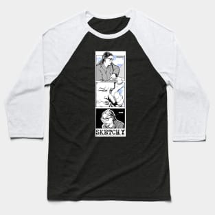 'Sketchy' Graphic Short Story Preview Baseball T-Shirt